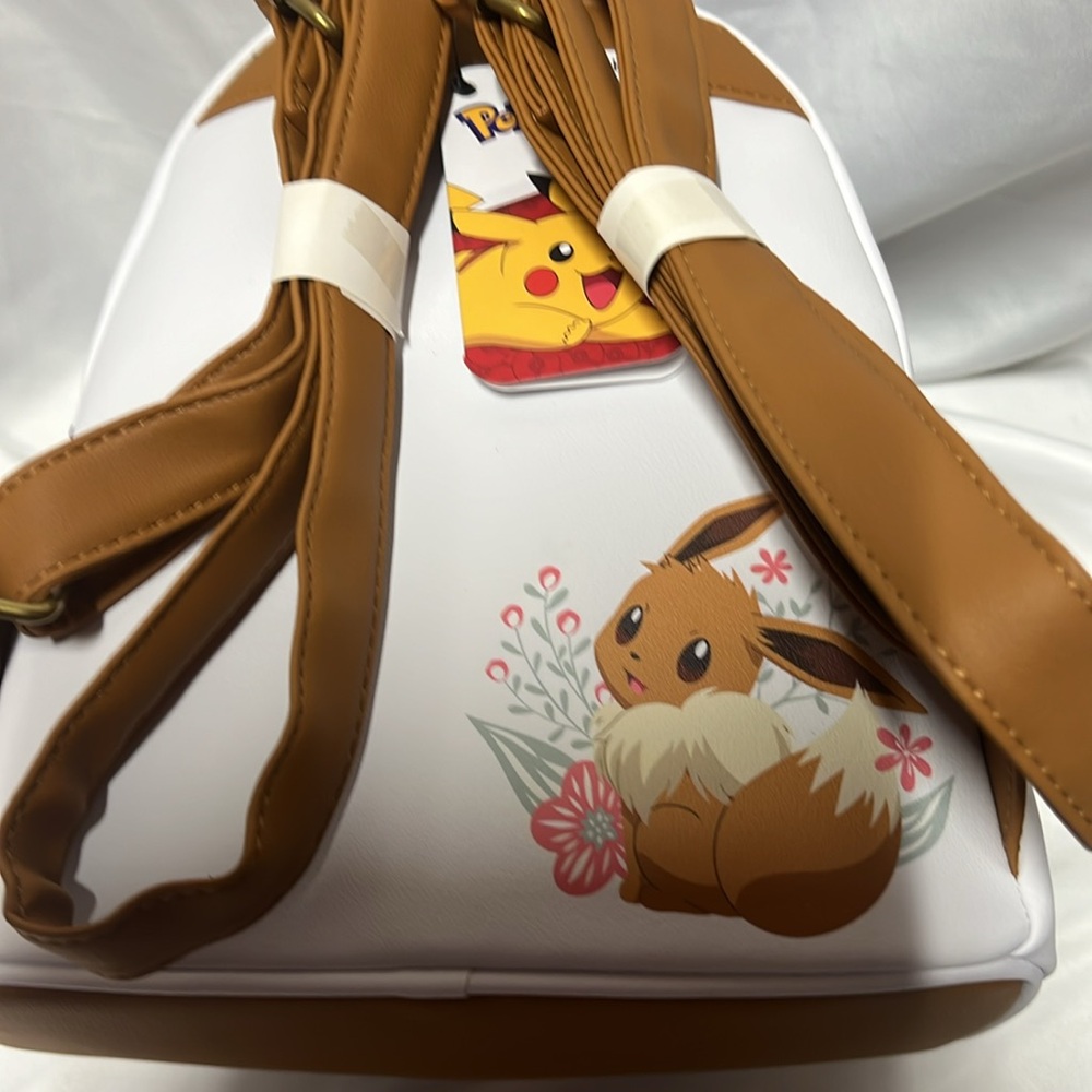 Loungefly Pokémon Eevee Spring Flowers Backpack & matching card wallet NWT - Picture 3 of 8